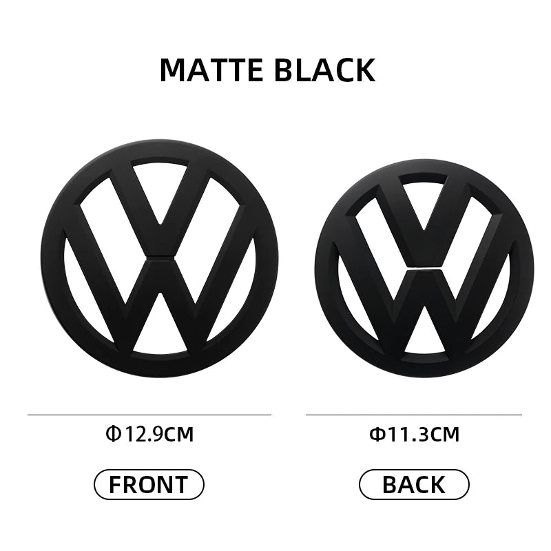 Lot de 2 logos VW Noir Golf 5