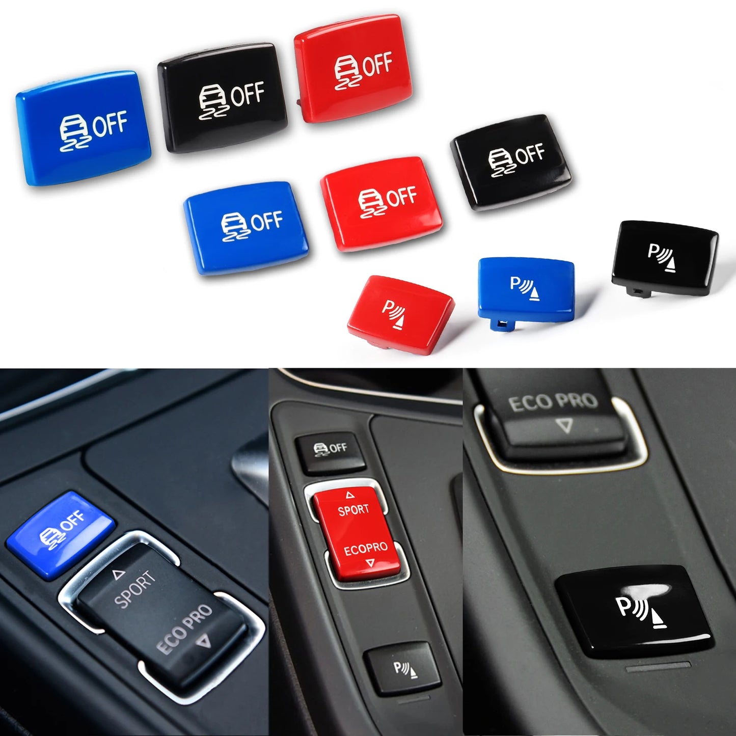 Boutons M Performance Sélecteur de conduite Parking Assist ESP OFF
