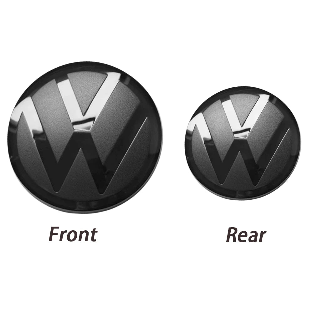 Lot de 2 logos Noir VW avant arrière