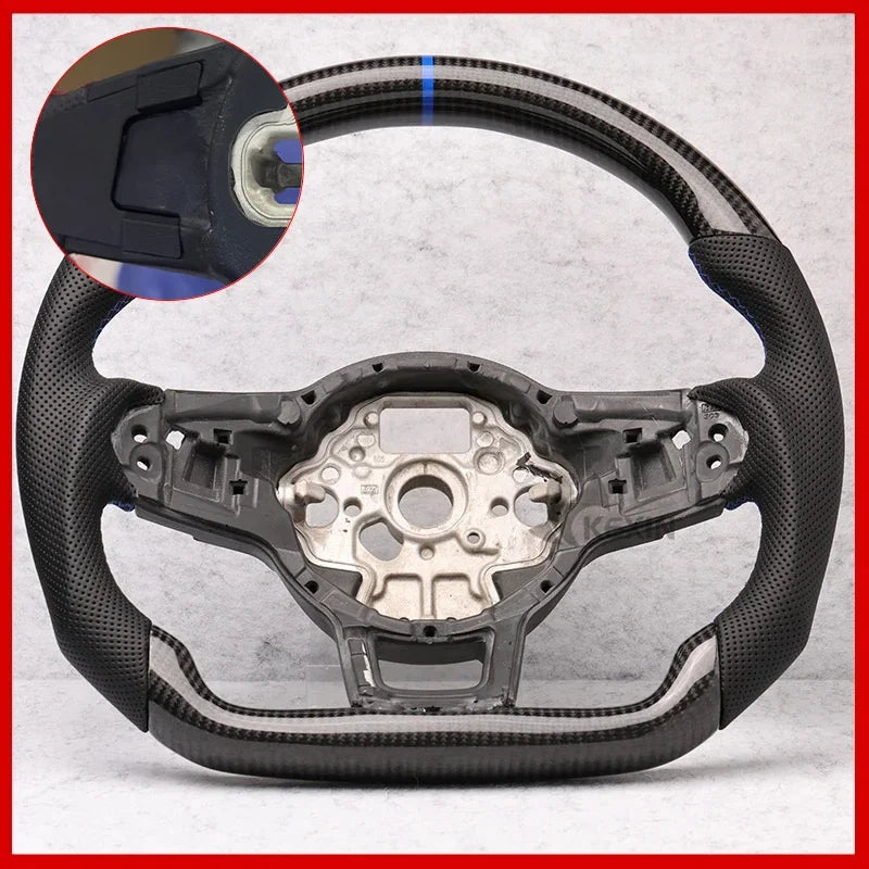 Volant méplat Carbone pour Golf 7 et 7.5