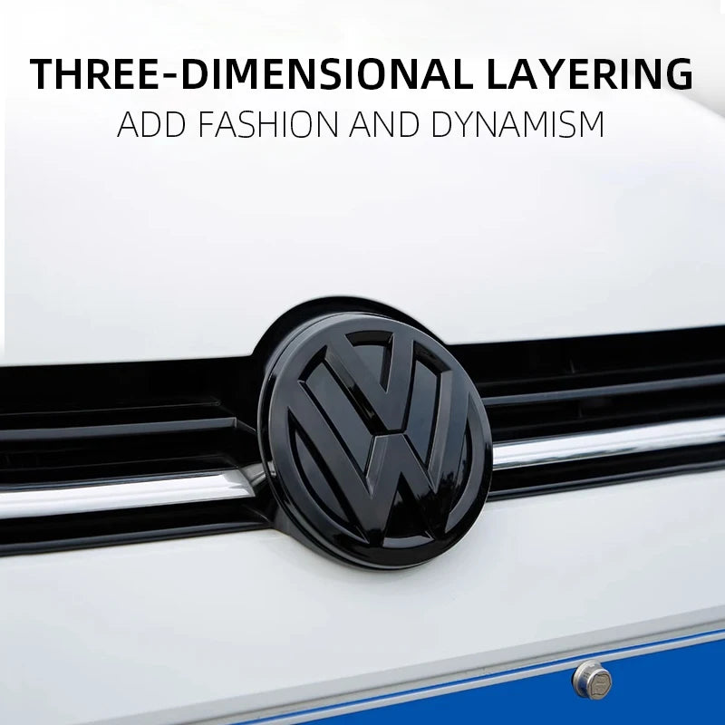 Lot de 2 logos VW Noir Golf 5