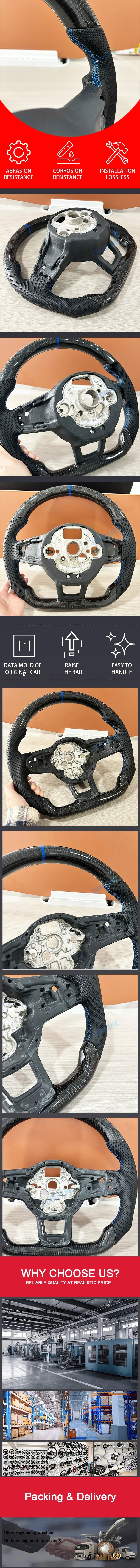 Volant méplat Carbone pour Golf 7 et 7.5