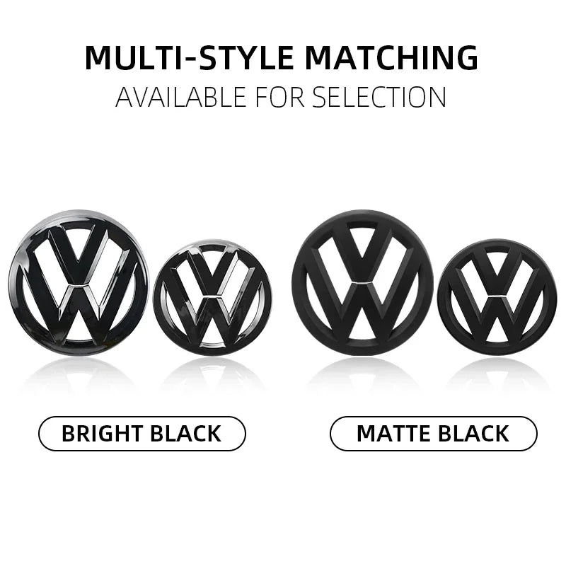 Lot de 2 logos VW Noir Golf 5