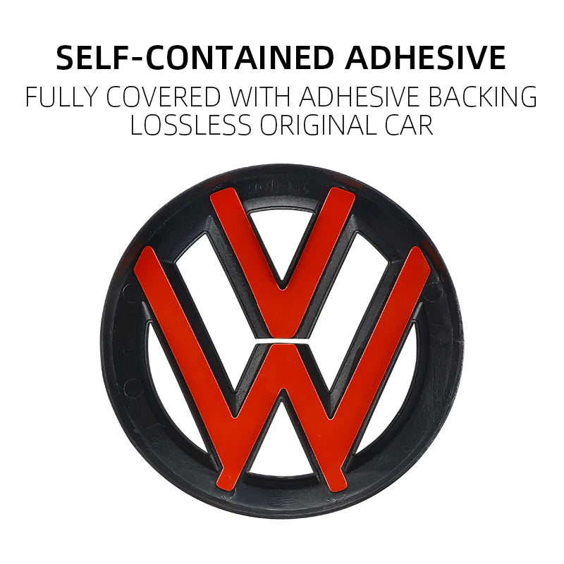 Lot de 2 logos VW Noir Golf 5