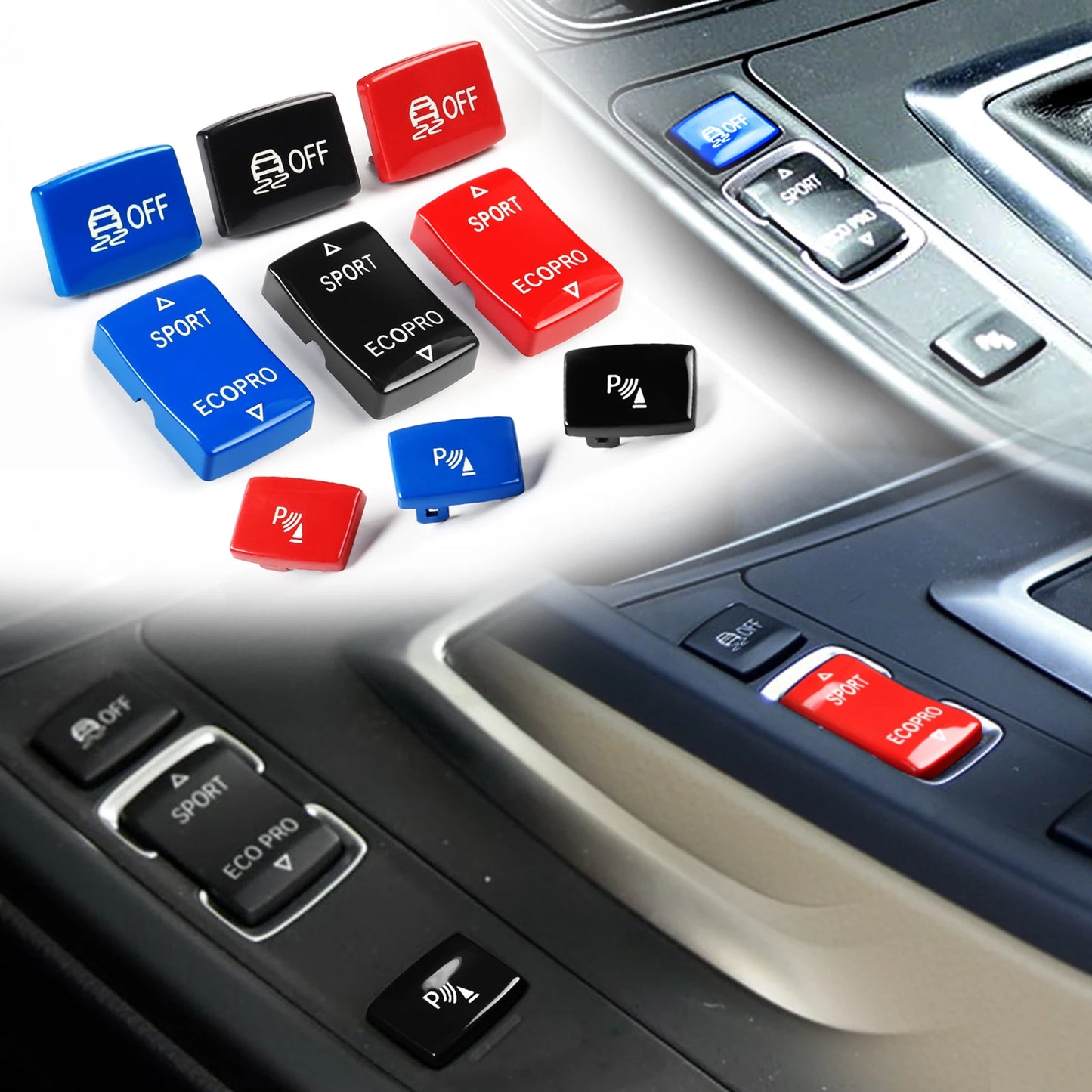 Boutons M Performance Sélecteur de conduite Parking Assist ESP OFF