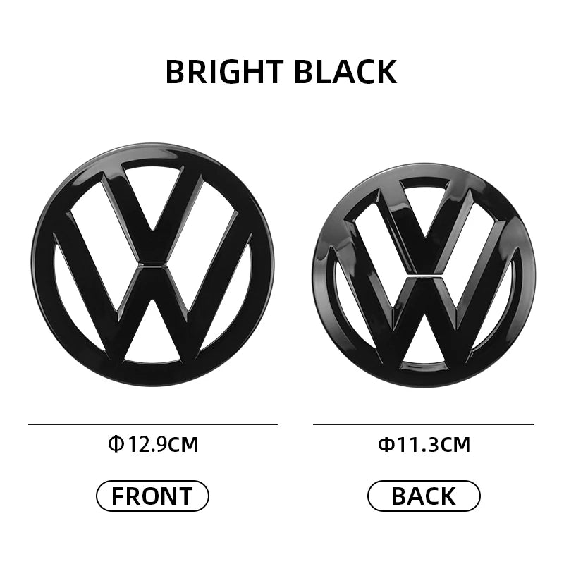 Lot de 2 logos VW Noir Golf 5