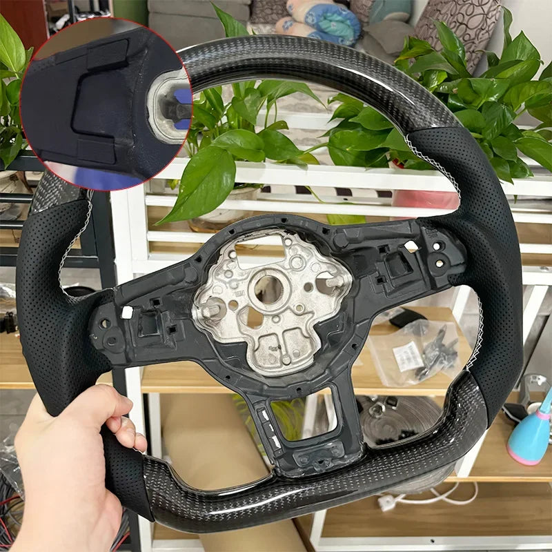 Volant méplat Carbone pour Golf 7 et 7.5