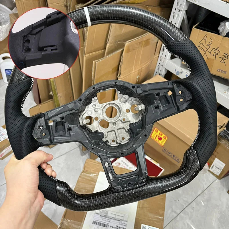 Volant méplat Carbone pour Golf 7 et 7.5